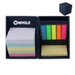 Foldable Paper Cubes Sticky Notes & Tabs Box W/ Pen Holder