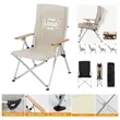 Folding Outdoor Camping Recliner Chairs With Wood Handle