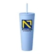 24 oz. Sleekline Rubberized Travel Mug (Full Color Imprint)