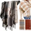 Winter Long Pashmina Wrap Shawl Scarf w/Fringes