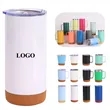 16 OZ Stainless Steel Mugs with Removeable Cork Bottom and S