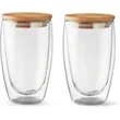 Double Walled Glasses with lid Noble Robust Borosilicate