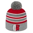 Double Stripe Knit Cap with Ribbed Cuff