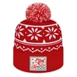 Snowflake Knit Cap With Cuff
