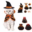 Halloween Cat Costume Pet Cape Outfit for Party and Photos