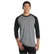 Port & Co Core Blend 3/4-Sleeve Raglan Tee.