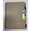 Kraft Paper Cover Spiral Notebook with Matching Pens