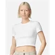 American Apparel Women's Baby Rib Cropped Tee
