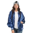 Augusta Sportswear Unisex Satin Baseball Jacket Striped Trim