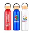 Juno 24 oz Recycled Aluminum Water Bottle with Bamboo Lid