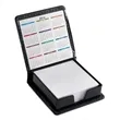 Leatherette Flip-Top Calendar Box with White Note Paper
