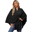 Women's Elegant Shawl Wraps Soft Open Front Poncho Sweater