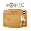 Pointe Villas Legacy Bamboo Cheese Board Charcuterie Set