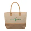 Wanderlust Laminated Jute & Canvas Tote Bag
