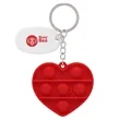 Push Pop Bubble Heart Fidget Sensory Keychain