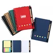 4.1 x 5.3 inch Lined Spiral Notebook with Pen & Sticky Note