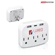 Wall Adapter Hub with Outlets and USB Ports