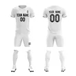 Custom White Black Training Men Uniform Soccer Sets Jersey