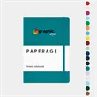 PAPERAGE® Leather Hard Cover Lined Journal Notebook