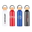 24 oz Recycled Aluminum Bottle with Bamboo Lid