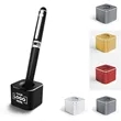 Aluminum Square Pen Holder With Non-Slip Base