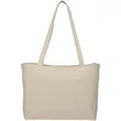 Zippered 12oz Cotton Canvas Shopper Tote
