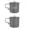 Outdoor Titanium Camping Cup with Foldable Handle - 14oz Boi