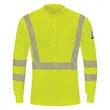 Bulwark Men's Hi-Visibility Lightweight Long Sleeve Henley