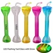 LED Flashing Yard Glass with Straw