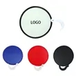 Foldable Frisbee Nylon Fan with Plastic Handle