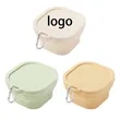 Collapsible Silicone Food Storage Container With Carabiner