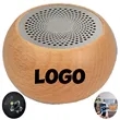 Portable Bluetooth Speaker With Wooden Case Custom Logo