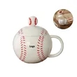 14oz Ceramic Handle Baseball Cup Coffee Mug