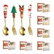 Christmas 4Pcs Spoon And Fork Set