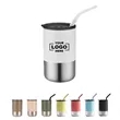 Custom Insulated 16oz Tumbler with Reusable Straw
