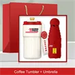 Christmas Gift Set Tumbler With Umbrella For Holidays