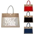 Natural Burlap Cotton Pocket Jute Tote Bags