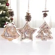 LED Illuminated Wooden Christmas Ornament