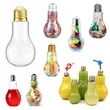 100ML Plastic Light Bulb Juice Drink Bottle Candy Decor Jar