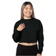 Bayside Women's USA Made Cropped Crewneck Sweatshirt
