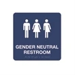 ADA Gender Neutral Signage, Square