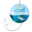 Ultra-Thin Round Luggage Tag with Clear Strap