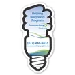 Go Green Fluorescent Lightbulb Magnet