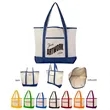 Two Tones 12 OZ Canvas Boat Tote Bag With Pockets