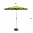9' HEAVY-DUTY ALUMINUM MARKET UMBRELLA W/ CRANK LIFT AND TIL