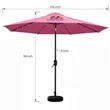 9' HEAVY-DUTY GALVANIZED STEEL MARKET UMBRELLA WITH SOLAR-PO