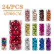 24ct Christmas Ornaments Shatterproof Ball Set Decorations