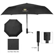 42" Arc Hidden Grid Telescopic Folding Umbrella With 100%...