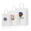 White Kraft Paper Shopper Tote Bag