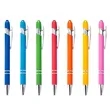 Rubberized Metal Ballpoint pen with Stylus
